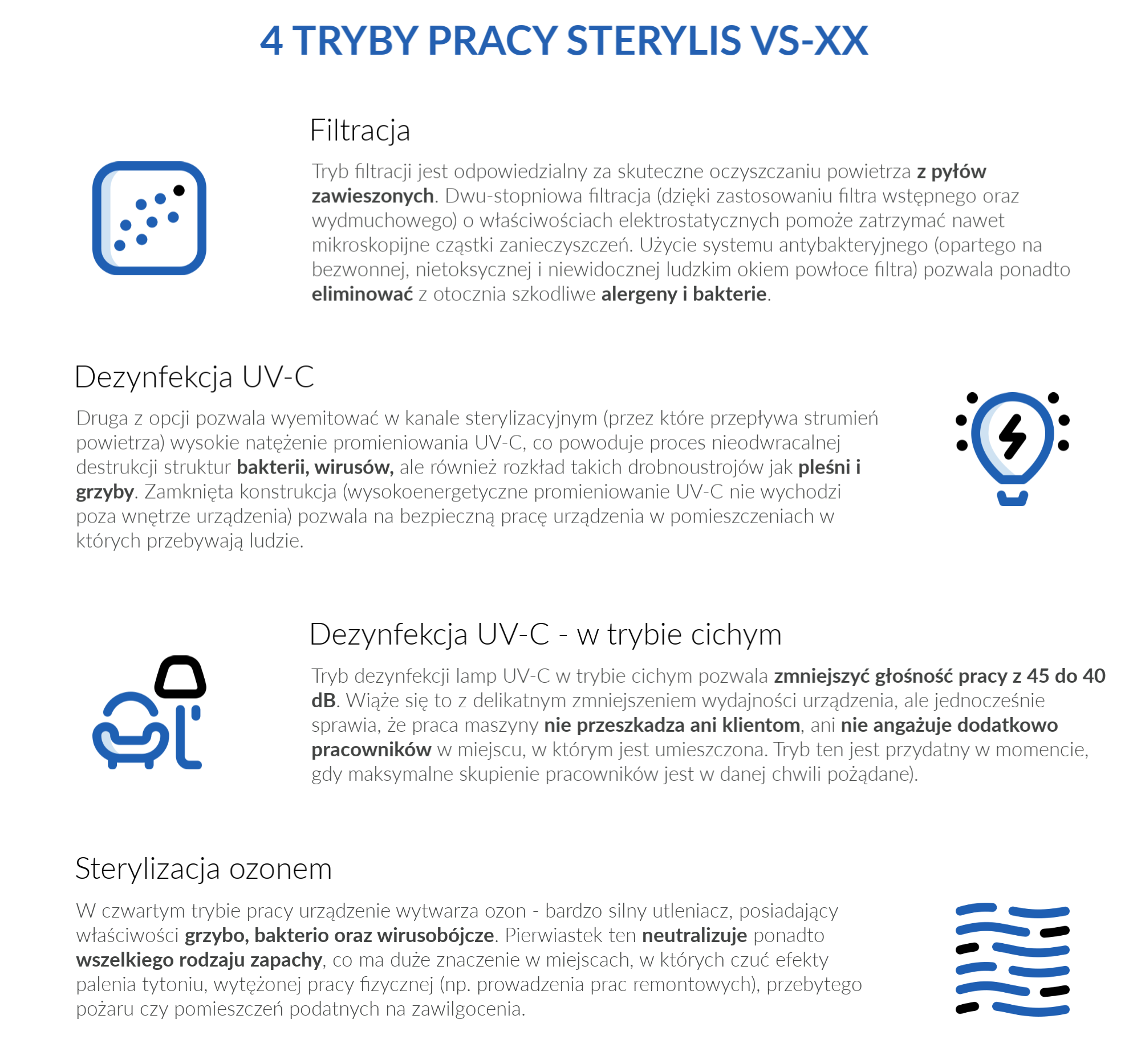 Sterylizator   tryby ostateczna - Profesjonalny sterylizator pomieszczeń Sterylis VS-800/1800