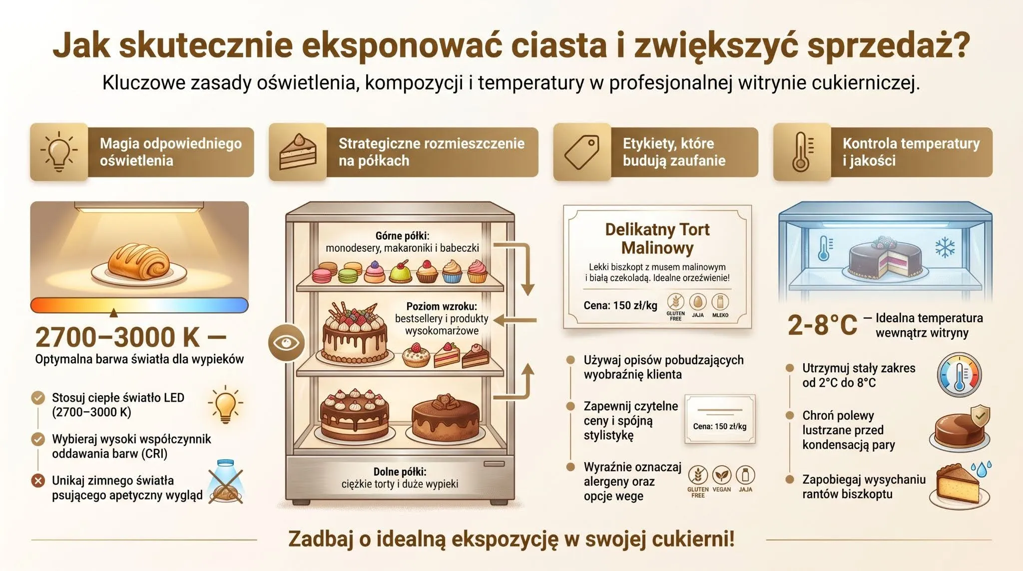 Jak skutecznie eksponować ciasta i zwiększyć sprzedaż?