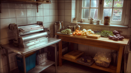 Mała kuchnia w niewielkiej restauracji