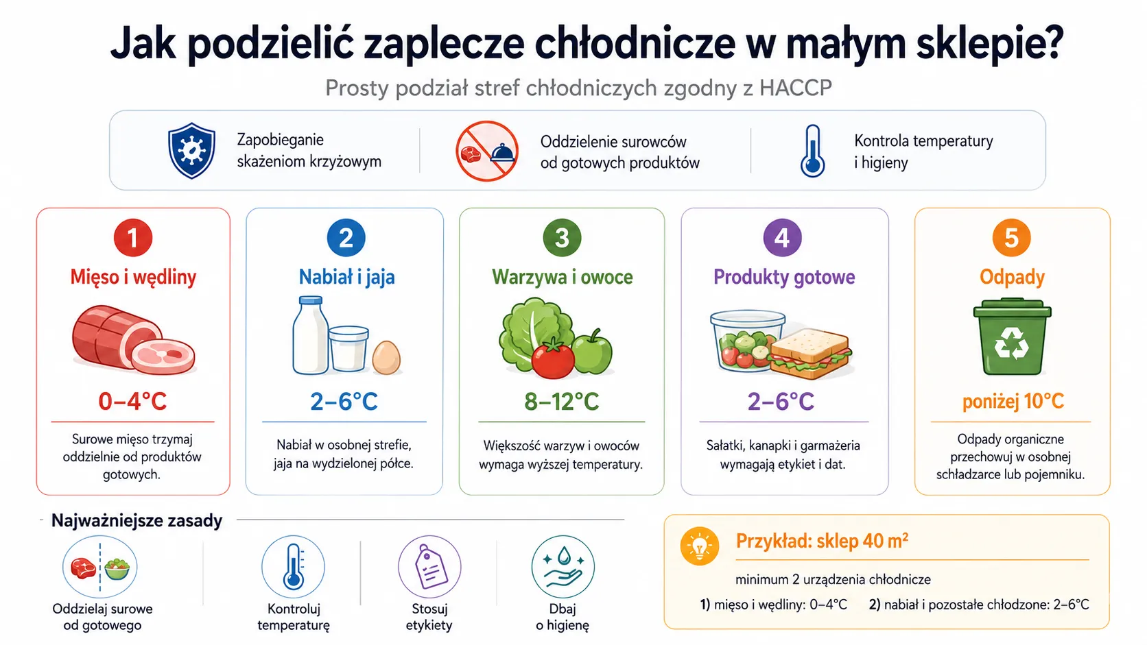 Jak podzielić zaplecze chłodnicze w małym sklepie?