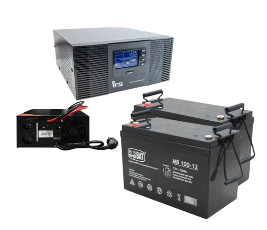Inwerter IPS1600-SIN (230Vac) (24Vdc) + 4 x bateria 120 ah