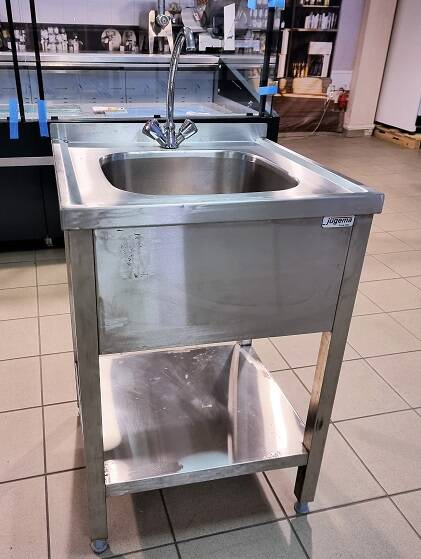 Basen jednokomorowy gastronomiczny z rantem INOX JUGEMA używany